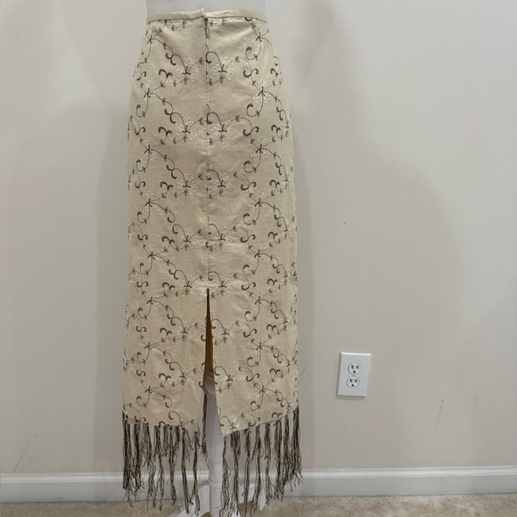 NICOLE STUDIO WOMEN's SKIRT LINED Linen Bland Size 16 - Picture 2 of 5